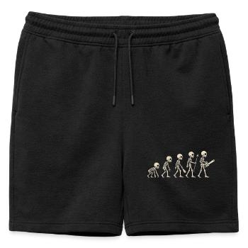 Évolution du squelette - Cadeau drôle d’Halloween - Short de survêtement homme premium - noir - Devant - AI Model Male 178 light (178cm)