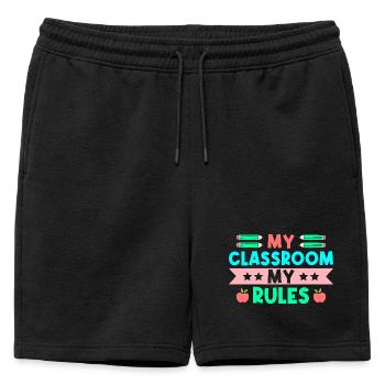 Enseignante de maternelle Classe Mes règles Maternelle - Short de survêtement homme premium - noir - Devant - AI Model Male 178 light (178cm)