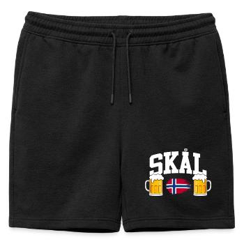 Vacances en Norvège dans les fjords de Norge Voyage en Scandinavie - Short de survêtement homme premium - noir - Devant - AI Model Male 178 light (178cm)