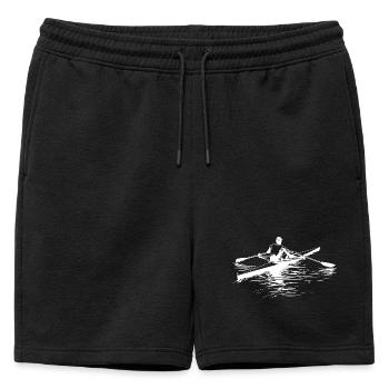 Sketch du rameur - Short de survêtement homme premium - noir - Devant - AI Model Male 178 light (178cm)