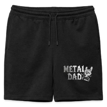 Metal Dad Cadeau Papa Heavy Metal Rock - Short de survêtement homme premium - noir - Devant - AI Model Male 178 light (178cm)