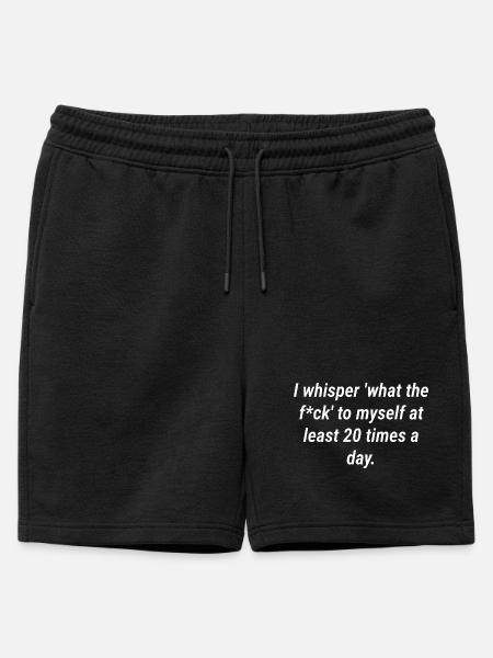 Tägliches F-Wort-Selbstgesprächszitat - Männer Premium Organic Sweatshorts - Schwarz