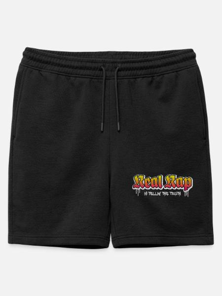 Real Rap - Männer Premium Organic Sweatshorts - Schwarz