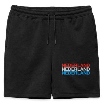 NIEDERLANDE Nederland Pays-Bas Pays-Bas - Short de survêtement homme premium - noir - Devant - AI Model Male 178 light (178cm)