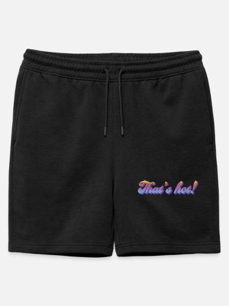 That's hot! – Retro Gradient Style - Mens' Premium Organic Sweatshorts - black