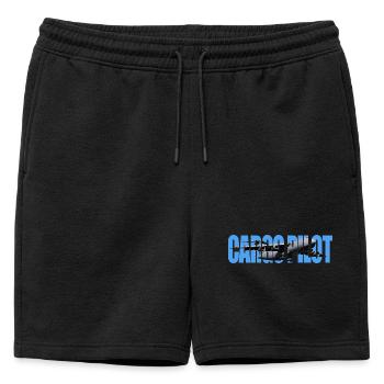 Pilote cargo C-5 - Short de survêtement homme premium - noir - Devant - AI Model Male 178 light (178cm)