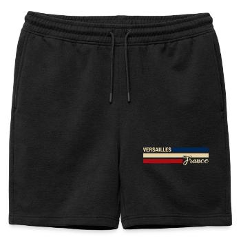 France - Versailles - France - Drapeau - Short de survêtement homme premium - noir - Devant - AI Model Male 178 light (178cm)