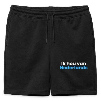 J’adore le néerlandais - Short de survêtement homme premium - noir - Devant - AI Model Male 178 light (178cm)