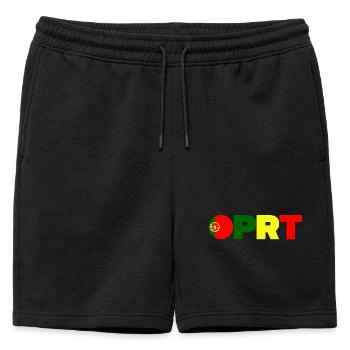 Portugal - Short de survêtement homme premium - noir - Devant - AI Model Male 178 light (178cm)