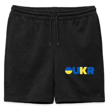 Ukraine - Short de survêtement homme premium - noir - Devant - AI Model Male 178 light (178cm)
