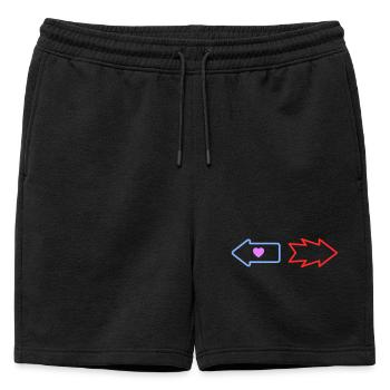 Arrows Direction Love Querelle - Short de survêtement homme premium - noir - Devant - AI Model Male 178 light (178cm)