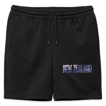 New Zealand Logo New Zealand Symbol Flag - Mens' Premium Organic Sweatshorts - black - Front - AI Model Male 178 light (178cm)