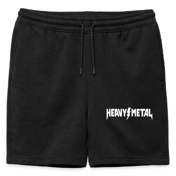 Heavy Metal Logo - Short de survêtement homme premium - noir - Devant - AI Model Male 178 light (178cm)