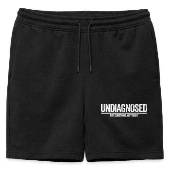 Ce n’est pas diagnostiqué, mais quelque chose ne va pas - Short de survêtement homme premium - noir - Devant - AI Model Male 178 light (178cm)