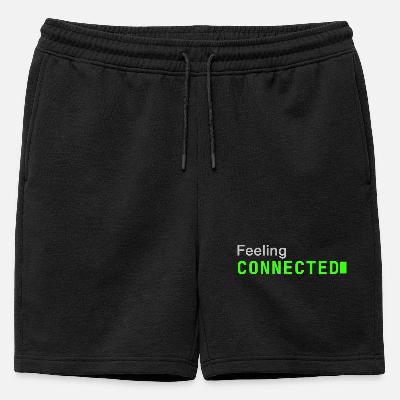 Feeling connected | Developer mood - Mens' Premium Organic Sweatshorts - black