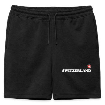 Suisse - Short de survêtement homme premium - noir - Devant - AI Model Male 178 light (178cm)