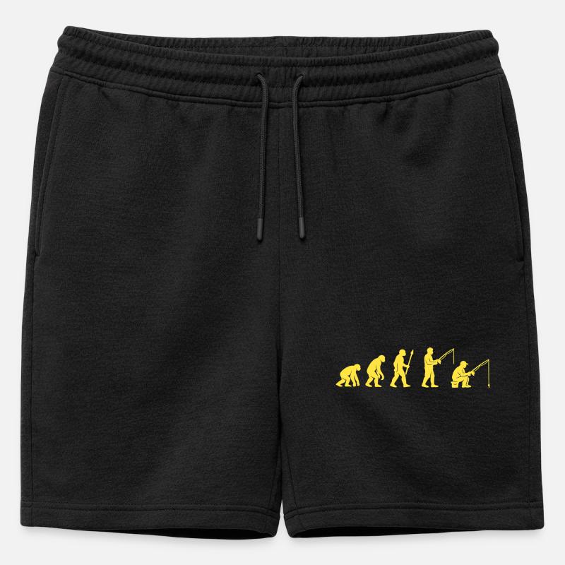Fishing Evolution Path Design - Mens' Premium Organic Sweatshorts - black