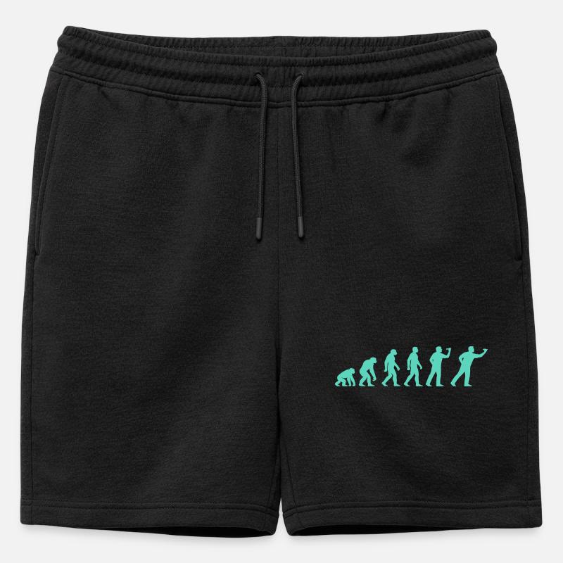 Menschheitsstufen Evolution - Männer Premium Organic Sweatshorts - Schwarz
