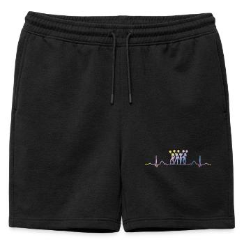 Cheerleader Cheer Mom Cheerleading - Mens' Premium Organic Sweatshorts - black - Front - AI Model Male 178 light (178cm)