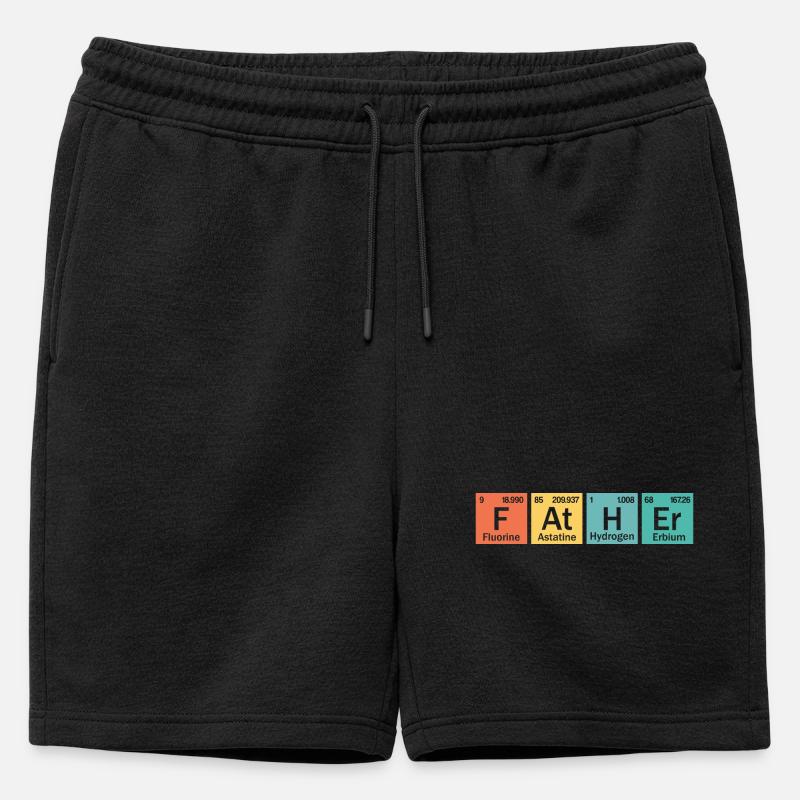 Vater-Element - Männer Premium Organic Sweatshorts - Schwarz