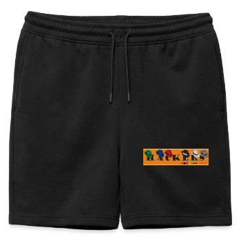 Hackers Logo Retro Design - Short de survêtement homme premium - noir - Devant - AI Model Male 178 light (178cm)