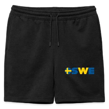 Suède - Short de survêtement homme premium - noir - Devant - AI Model Male 178 light (178cm)