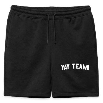 Hourra, l’équipe ! Hourra, équipe de fans de sport sans méfiance - Short de survêtement homme premium - noir - Devant - AI Model Male 178 light (178cm)