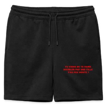 Doubler  - Short de survêtement homme premium - noir - Devant - AI Model Male 178 light (178cm)