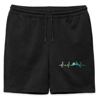 Scooter battement de coeur cyclomoteur roller - Short de survêtement homme premium - noir - Devant - AI Model Male 178 light (178cm)