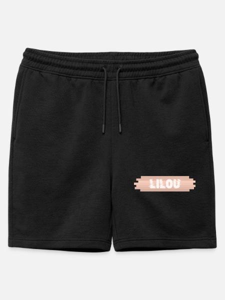 Bébé Lilou - Short de survêtement homme premium - noir
