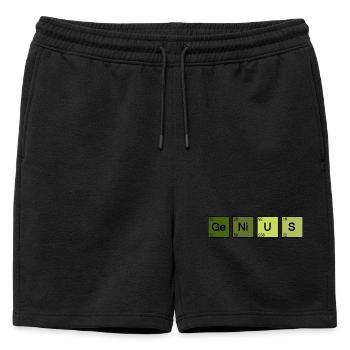 Genius Nerd Geek - Short de survêtement homme premium - noir - Devant - AI Model Male 178 light (178cm)