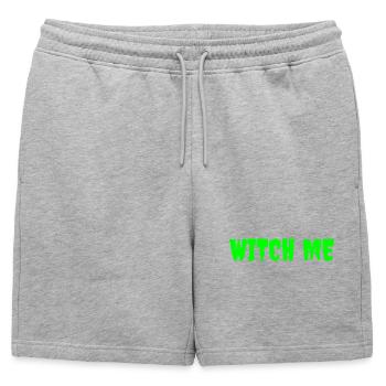 Magische Hexerei Thema T-Shirt Design - Männer Premium Organic Sweatshorts - Grau meliert - Vorne - AI Model Male 178 light (178cm)