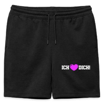 Je t’aime, mon cœur - Short de survêtement homme premium - noir - Devant - AI Model Male 178 light (178cm)