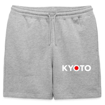 KYOTO Japan Japanische Flagge - Männer Premium Organic Sweatshorts - Grau meliert - Vorne - AI Model Male 178 light (178cm)
