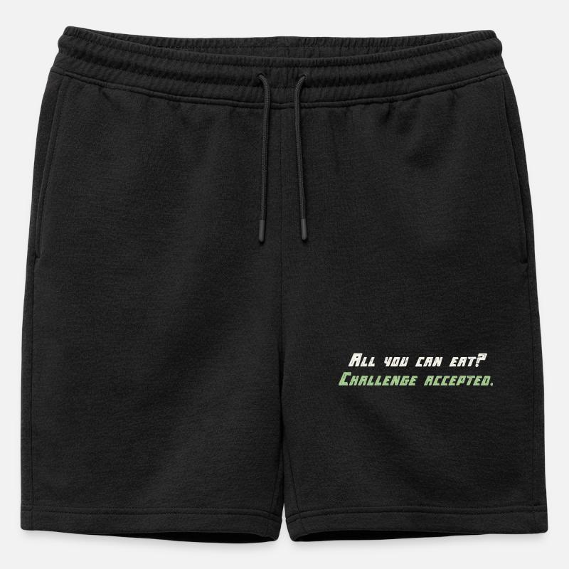 Challange Accepted - Männer Premium Organic Sweatshorts - Schwarz