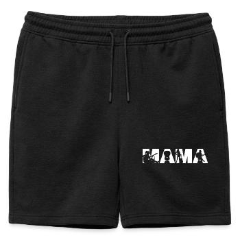 Guitar Mama Silhouette de musicienne acoustique - Short de survêtement homme premium - noir - Devant - AI Model Male 178 light (178cm)