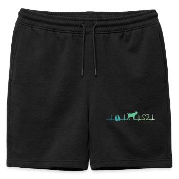 Chèvre battement de coeur cadeau chèvres  - Short de survêtement homme premium - noir - Devant - AI Model Male 178 light (178cm)