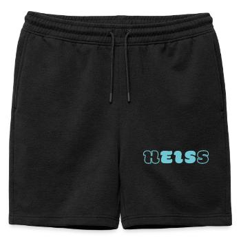 hot-ICE word game shirt from Word-on-Shirt - Mens' Premium Organic Sweatshorts - black - Front - AI Model Male 178 light (178cm)