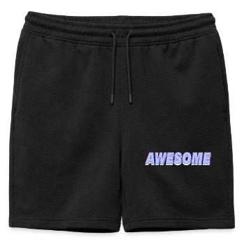 Awesome - Mens' Premium Organic Sweatshorts - black - Front - AI Model Male 178 light (178cm)