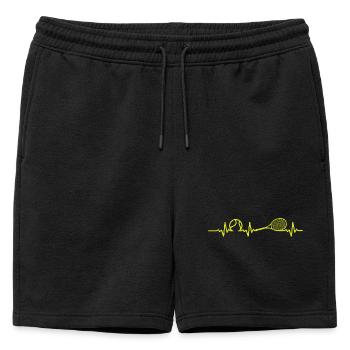tennis heartbeat joueur de tennis - Short de survêtement homme premium - noir - Devant - AI Model Male 178 light (178cm)