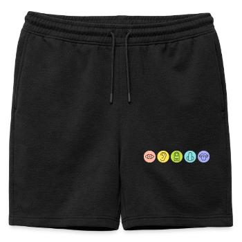 Cinq sens, organes sensoriels, médecine - Short de survêtement homme premium - noir - Devant - AI Model Male 178 light (178cm)