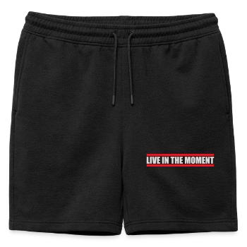 Vivre dans l’instant Pleine conscience de la présence - Short de survêtement homme premium - noir - Devant - AI Model Male 178 light (178cm)