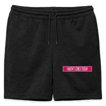 Je n’ai pas pleuré aujourd’hui en disant une ironie émotionnelle drôle - Short de survêtement homme premium - noir - Devant - AI Model Male 178 light (178cm)
