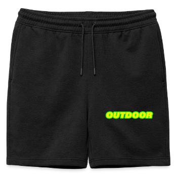 Extérieur - Short de survêtement homme premium - noir - Devant - AI Model Male 178 light (178cm)