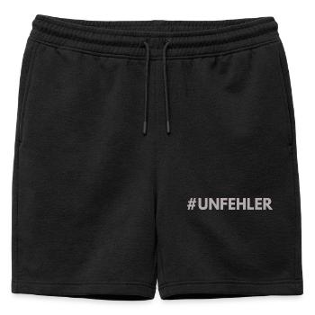 #Unfehler - Mens' Premium Organic Sweatshorts - black - Front - AI Model Male 178 light (178cm)