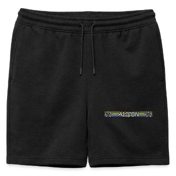 Naissance d’Alison - Short de survêtement homme premium - noir - Devant - AI Model Male 178 light (178cm)