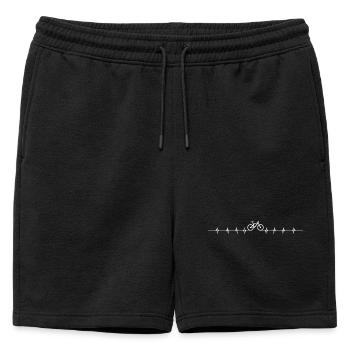 Bike Pulse : battements de cœur sur deux roues - Short de survêtement homme premium - noir - Devant - AI Model Male 178 light (178cm)