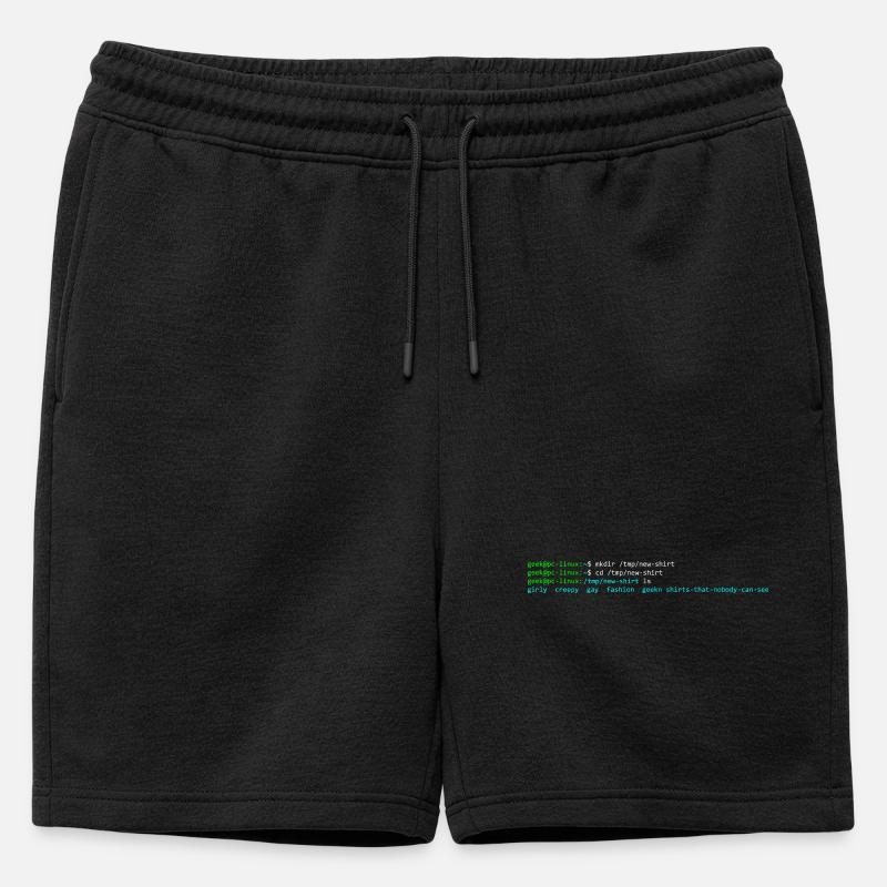 Linux-Terminal - Männer Premium Organic Sweatshorts - Schwarz