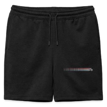Dégradé code-barres Sunset - Short de survêtement homme premium - noir - Devant - AI Model Male 178 light (178cm)