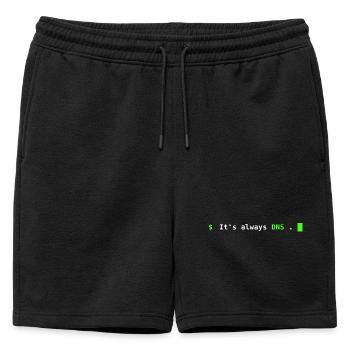 C’est toujours DNS – conception de terminaux administrateurs système - Short de survêtement homme premium - noir - Devant - AI Model Male 178 light (178cm)